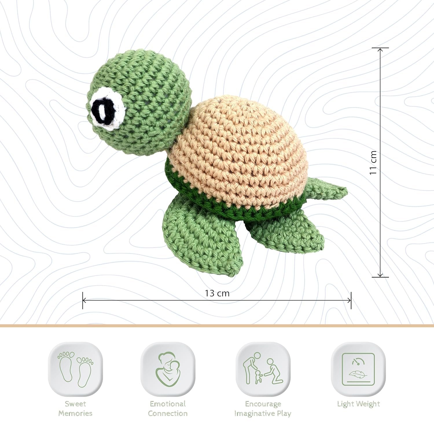 ToysFarm Mini Crochet Turtle - Image 3